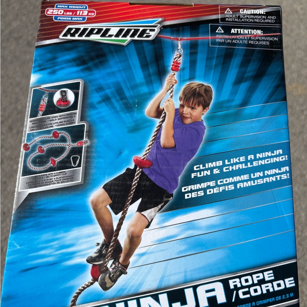 Ninja Rope  climbing swing Red and Black